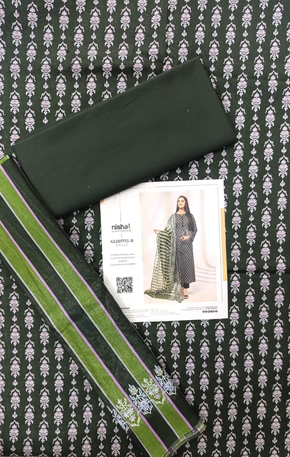 Nishat Printed Lawn 3Pc