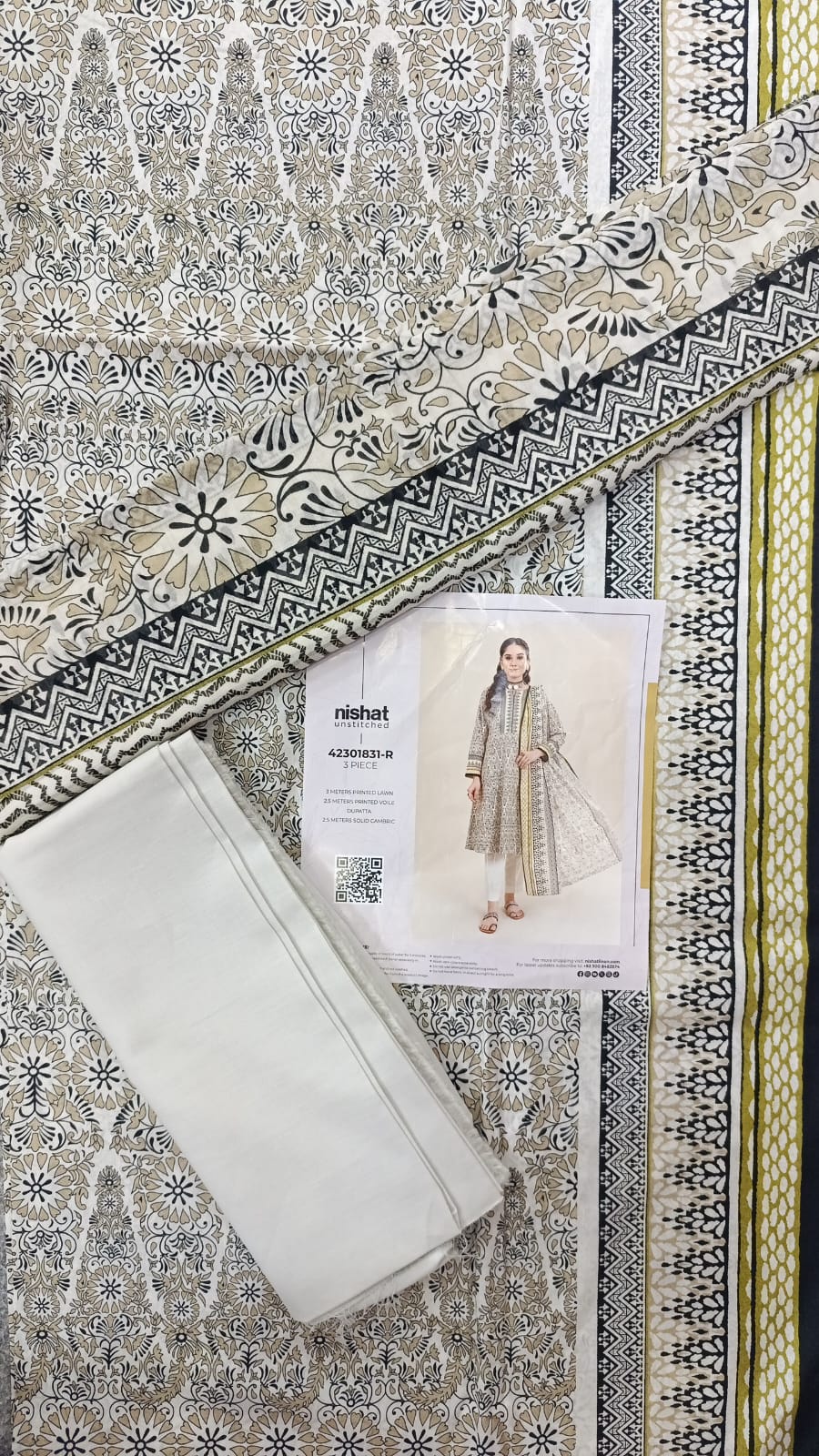 Nishat Printed Lawn 3Pc