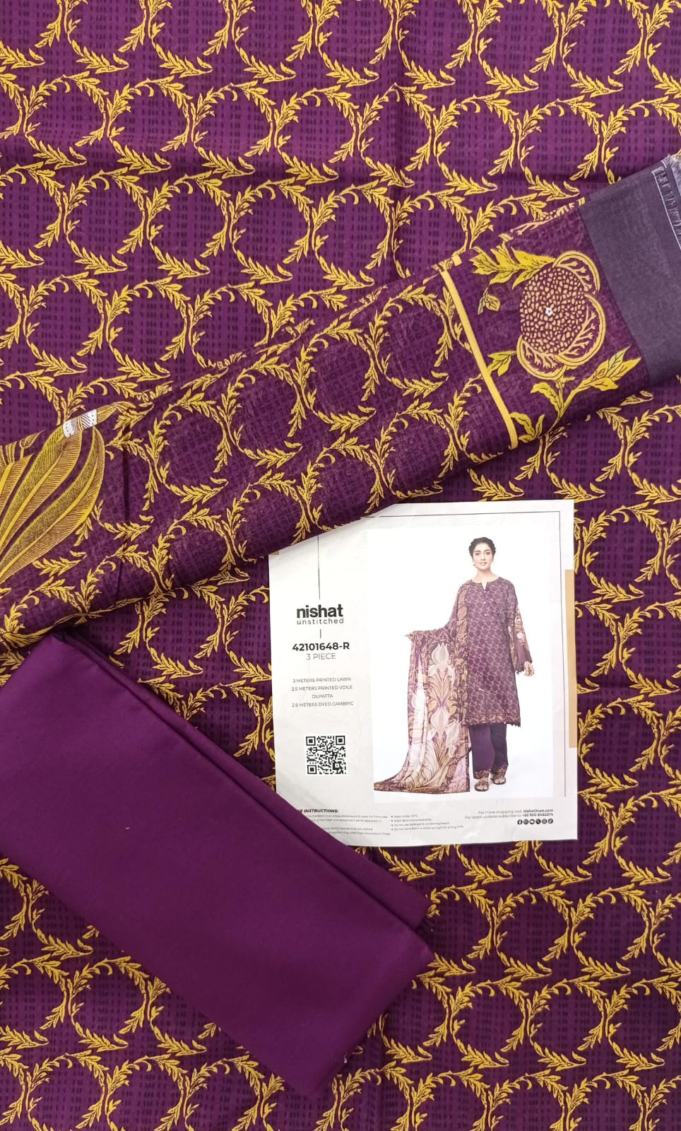Nishat Printed Lawn 3Pc