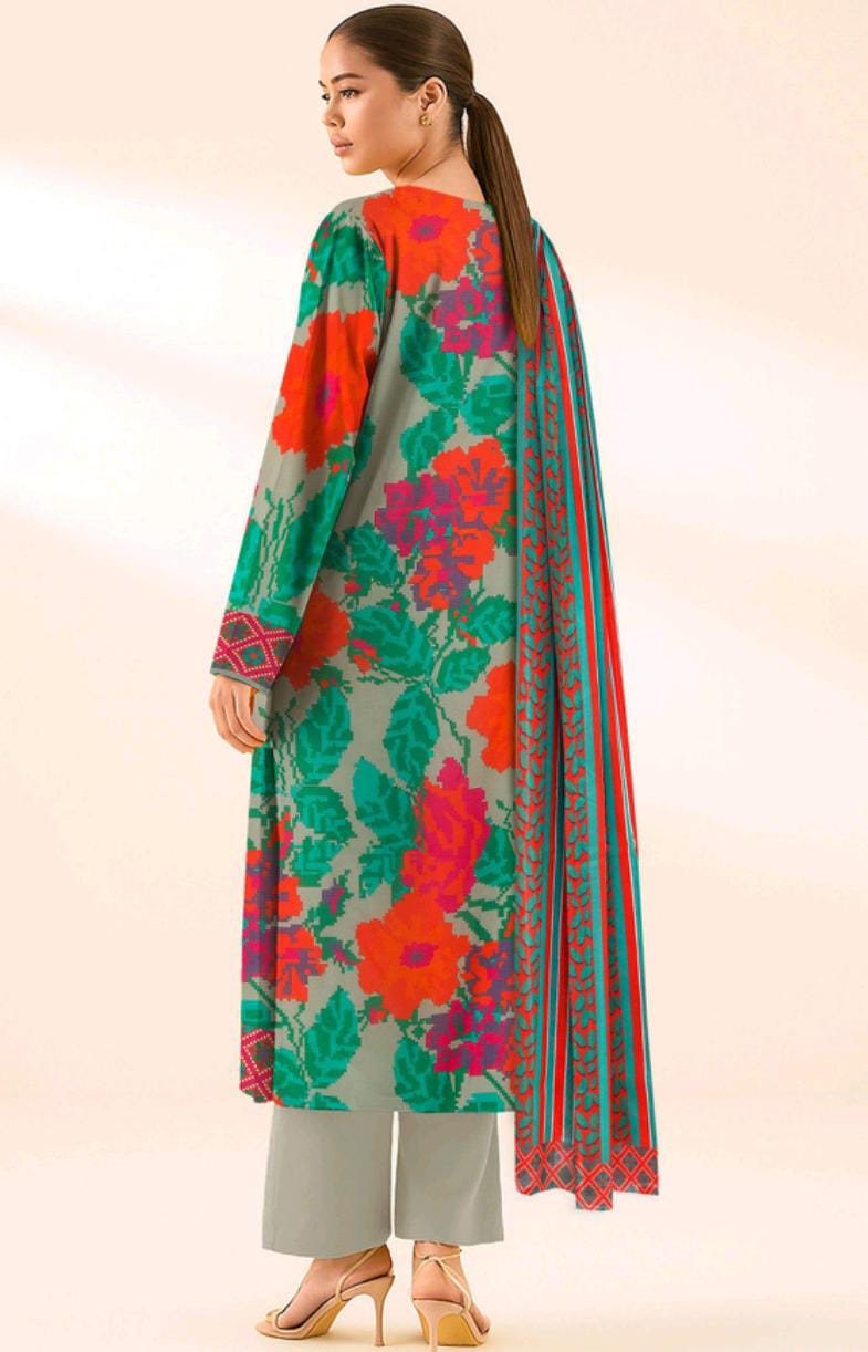 SAPPHIRE PRINTED LAWN 3PC