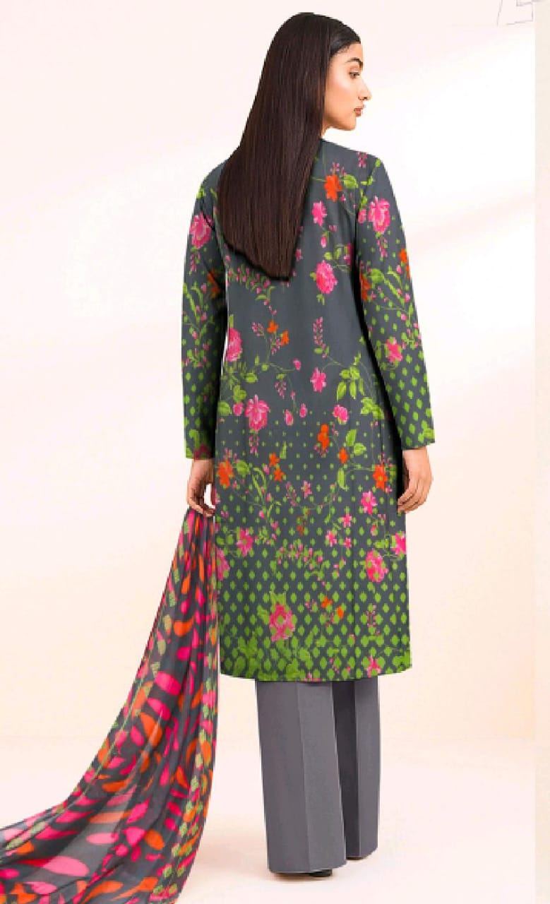 SAPPHIRE PRINTED LAWN 3PC