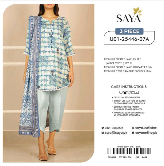 SAYA PRINTED LAWN 3PC