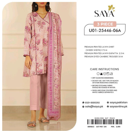 SAYA PRINTED LAWN 3PC