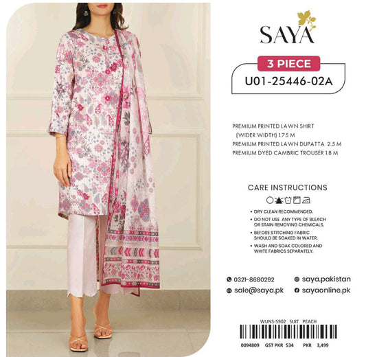 SAYA PRINTED LAWN 3PC