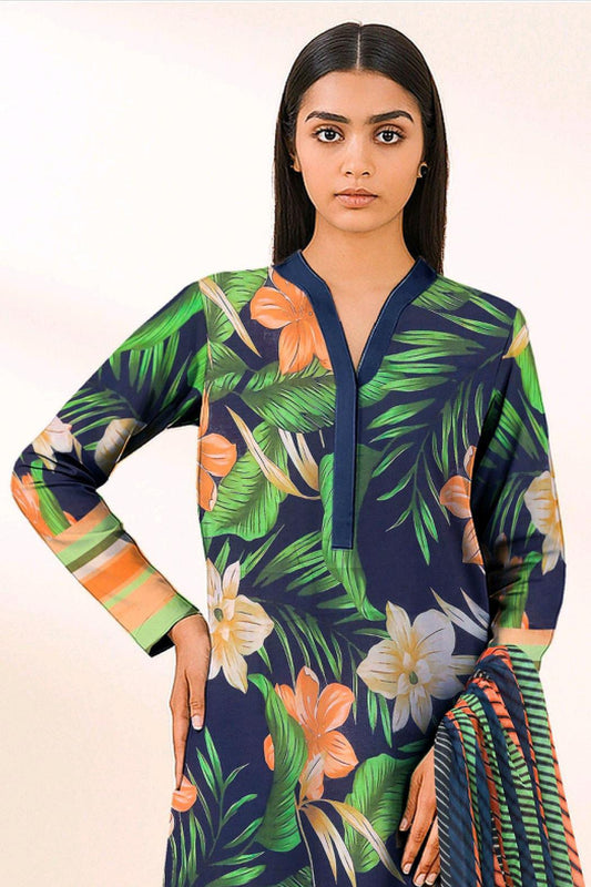 SAPPHIRE PRINTED LAWN 3PC