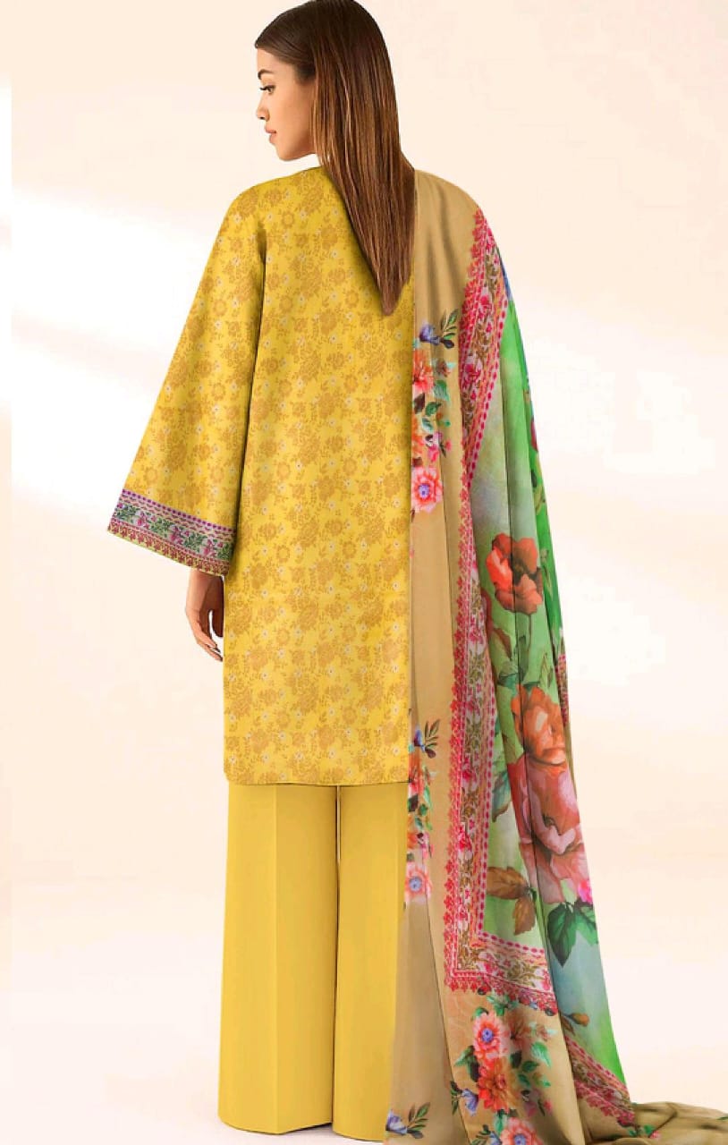SAPPHIRE PRINTED LAWN 3PC