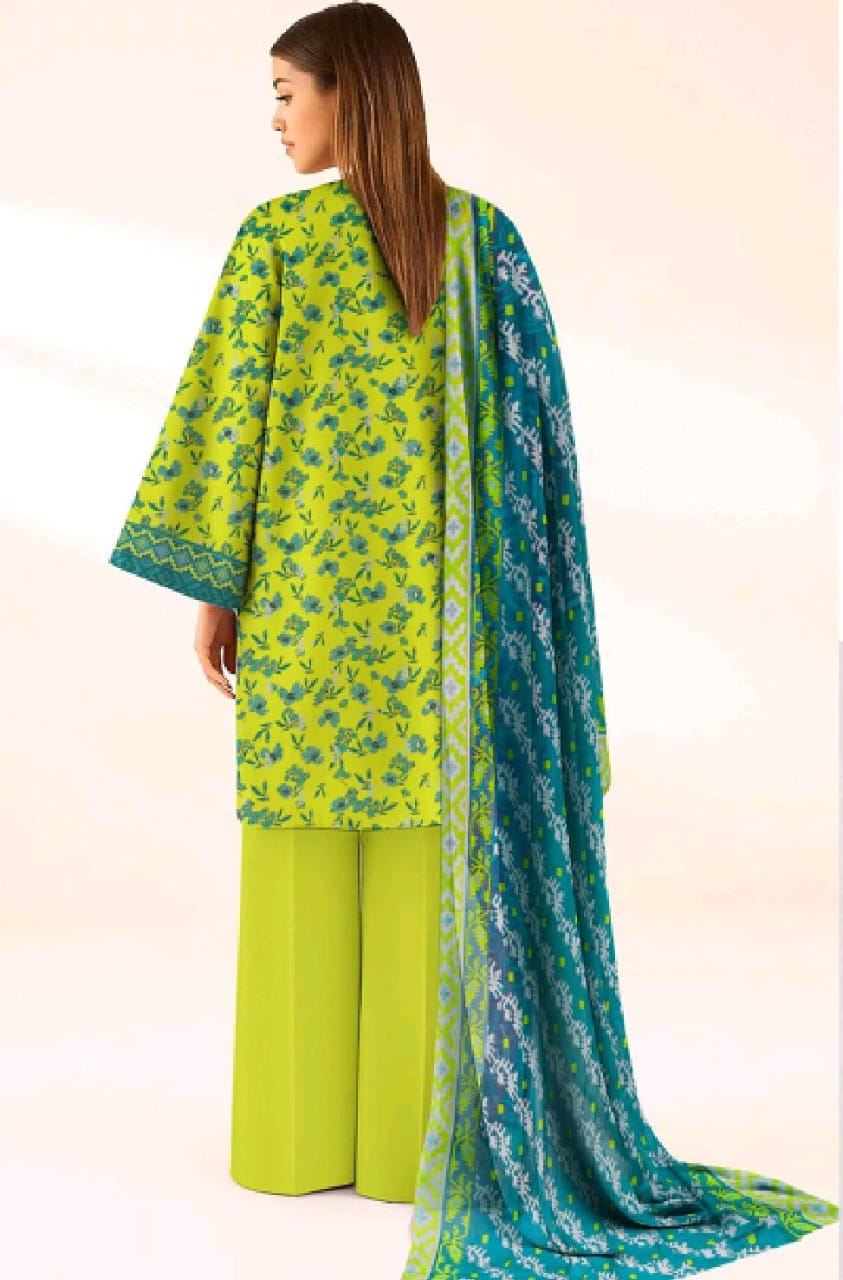 SAPPHIRE PRINTED LAWN 3PC