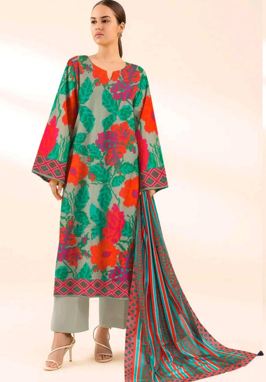 SAPPHIRE PRINTED LAWN 3PC