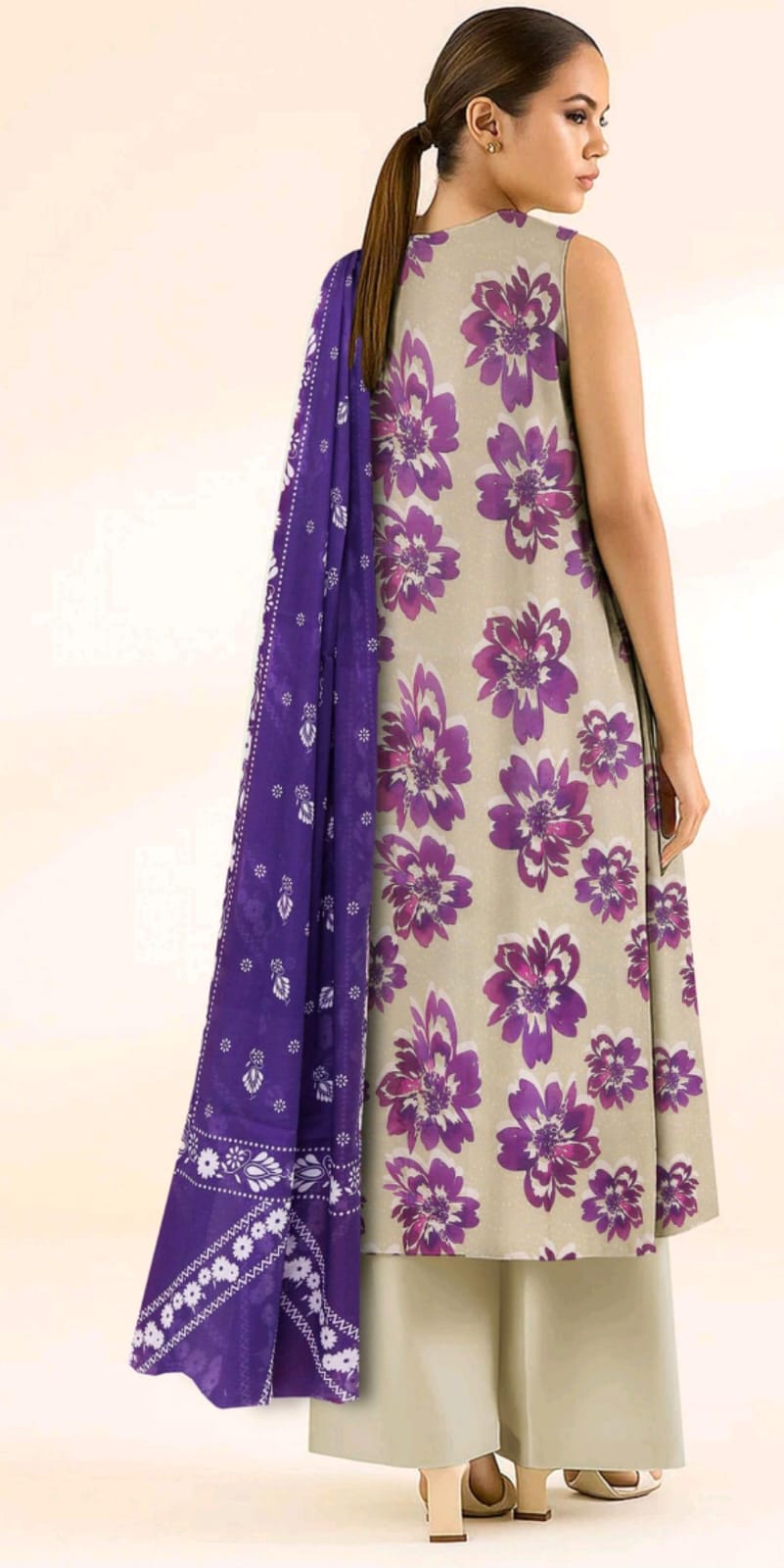 SAPPHIRE PRINTED LAWN 3PC