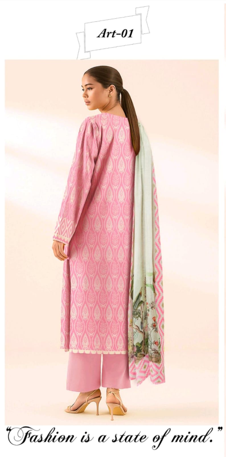 SAPPHIRE PRINTED LAWN 3PC